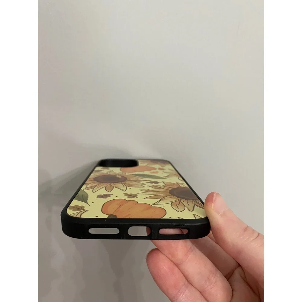 Phone Case Unisex iPhone 12 Pro Max‎ Yellow Sunflower Pumpkin Fall Aesthetic